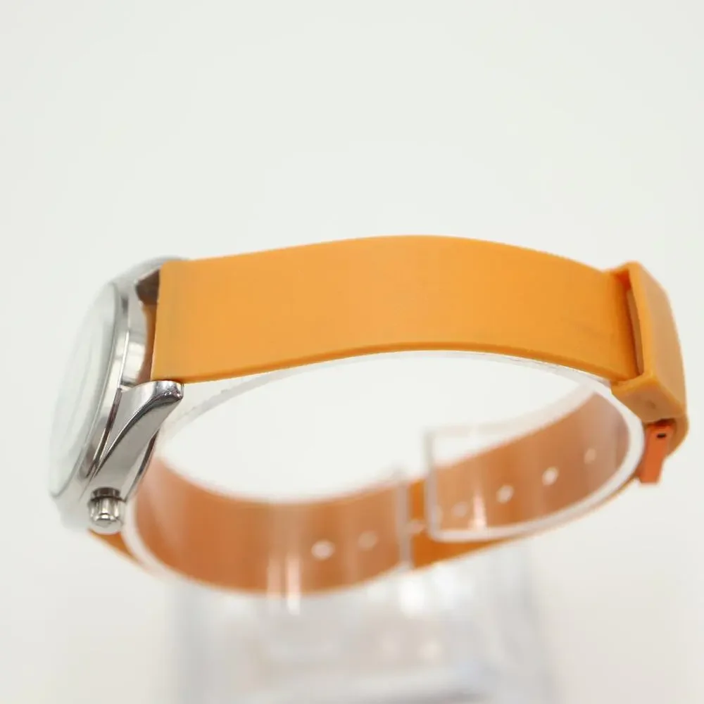 Puma Womens Blue White Sport Small Seconds Watch 29mm Orange Resin w New Battery